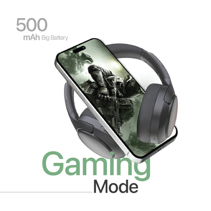 Lycka Fusion ANC Bluetooth Headphones, Active Noise Cancellation, Tuned Equalizer, 30 Hours Longest Playback, 500 mAh Battery (Black)