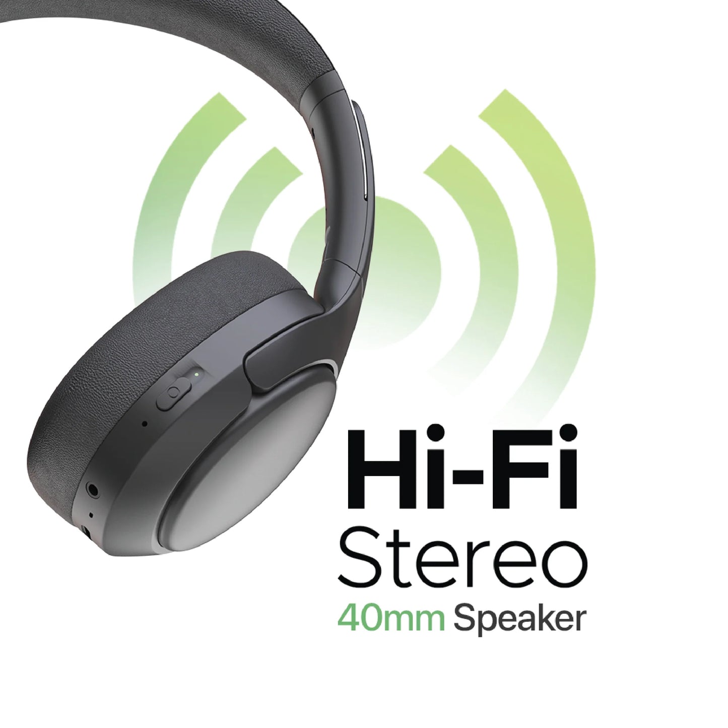 Lycka Fusion ANC Bluetooth Headphones, Active Noise Cancellation, Tuned Equalizer, 30 Hours Longest Playback, 500 mAh Battery (Black)