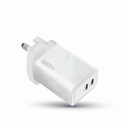 Lycka Boost 65W Laptop and Travel Adapter, Dual Type-C ports, Max 65W Output