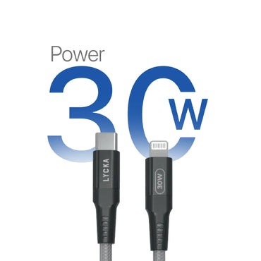 Lycka P Cord i30 – 30W PD Fast Charging Cable for iPhone (1.5M, Type-C to Lightning)