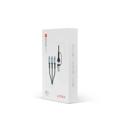 Lycka 5 Cord – 5-in-1 Multi-Device Fast Charging & Data Cable (1.2M, 60W Max)